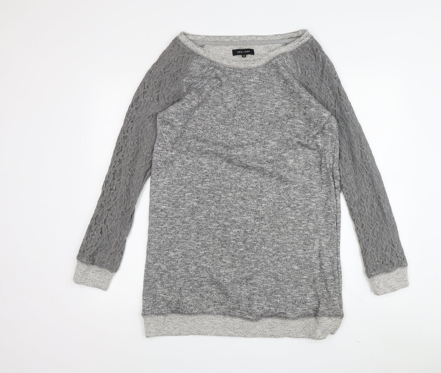 New Look Women's Grey Pullover Sweatshirt Size 14