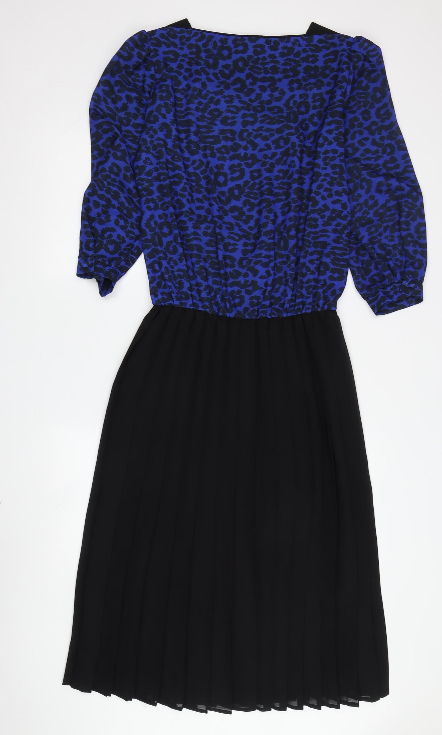 Richard Shops Women's Blue Animal Print Dress, Size 12