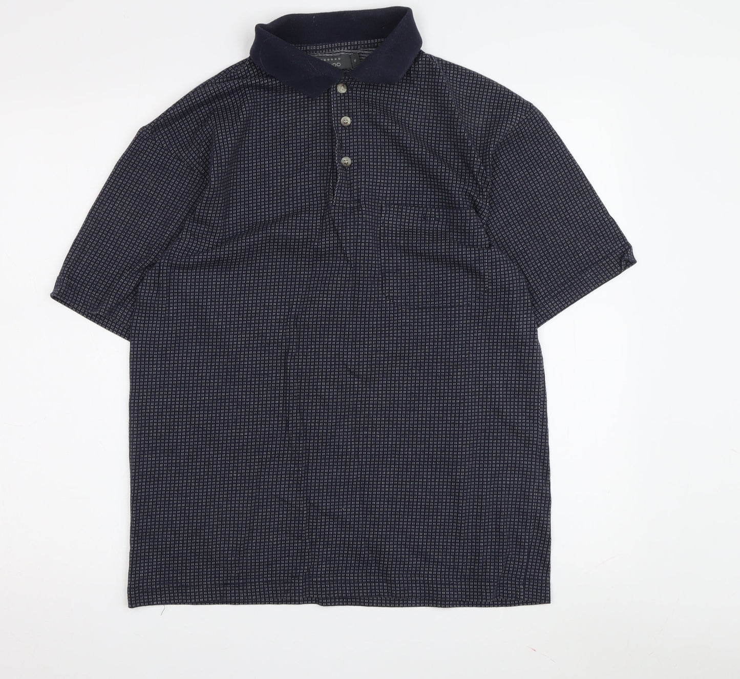 Armando Men's Black Check Polo Shirt Size S