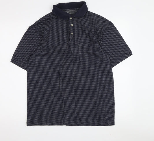 Armando Men's Black Check Polo Shirt Size S