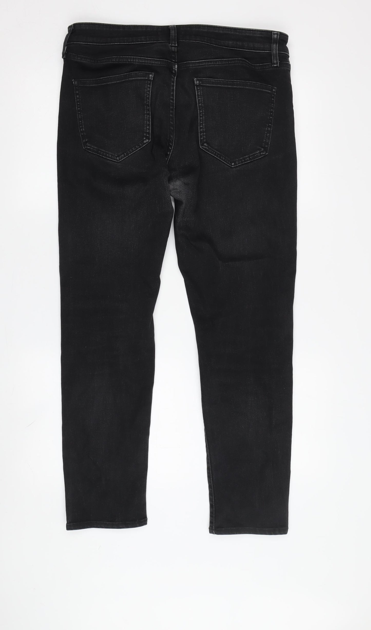 Uniqlo Men's Black Skinny Tapered Jeans, Size L