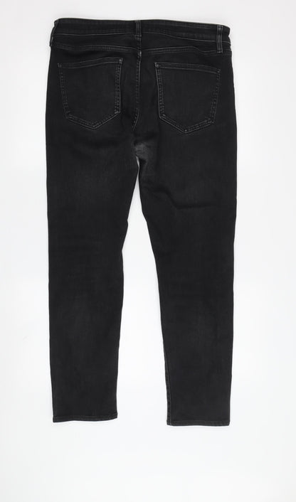 Uniqlo Men's Black Skinny Tapered Jeans, Size L