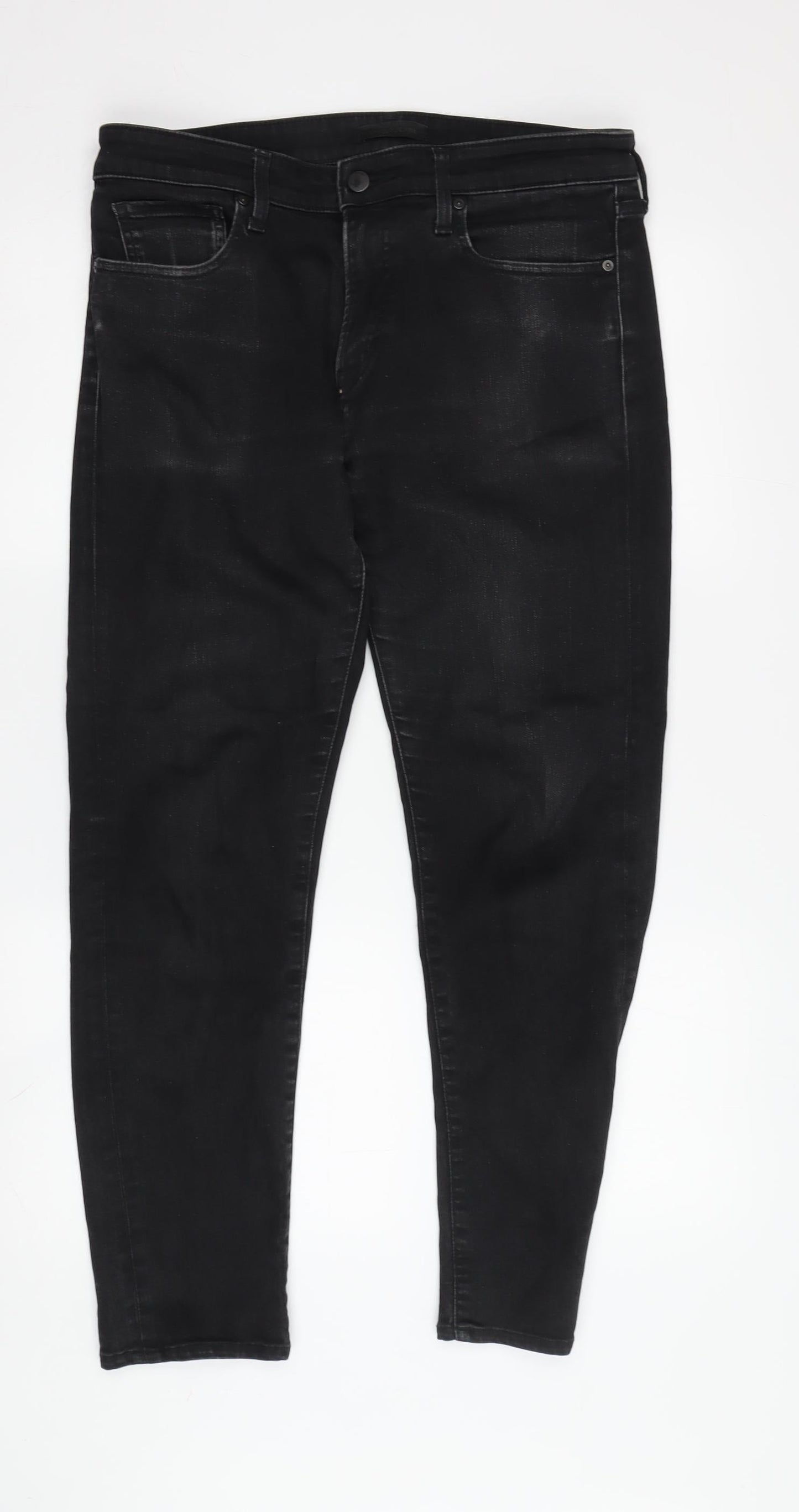 Uniqlo Men's Black Skinny Tapered Jeans, Size L