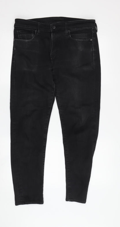 Uniqlo Men's Black Skinny Tapered Jeans, Size L