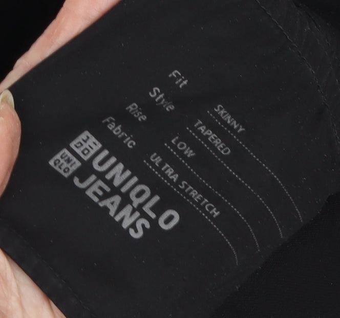 Uniqlo Men's Black Skinny Tapered Jeans, Size L