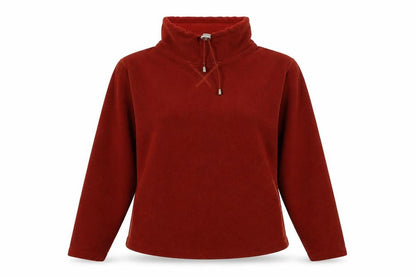 M&Co Women’s Red Fleece Pullover Sweatshirt M