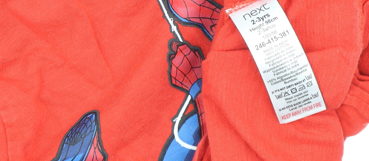Next Boys Red Spider-Man Long Sleeve T-Shirt 2-3 Years