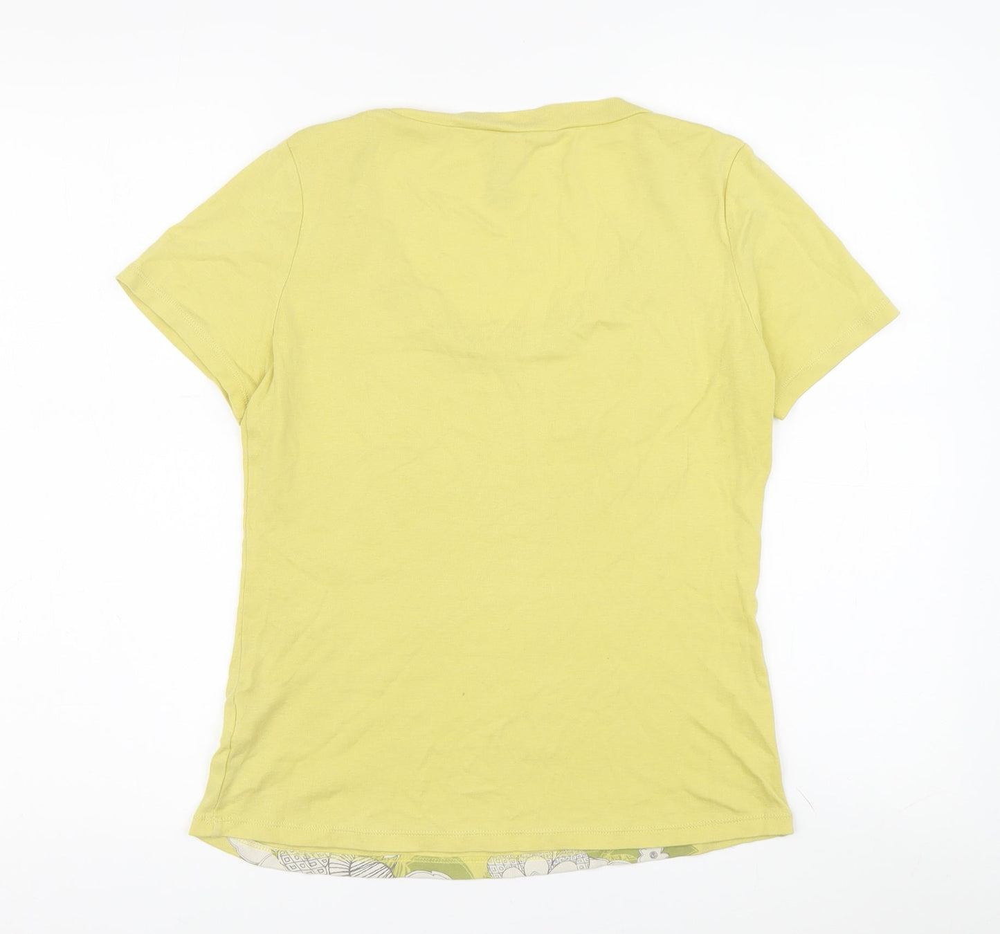 Womens UK Size 10 Marks and Spencer Yellow Basic T-Shirt