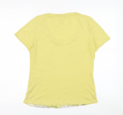 Womens UK Size 10 Marks and Spencer Yellow Basic T-Shirt