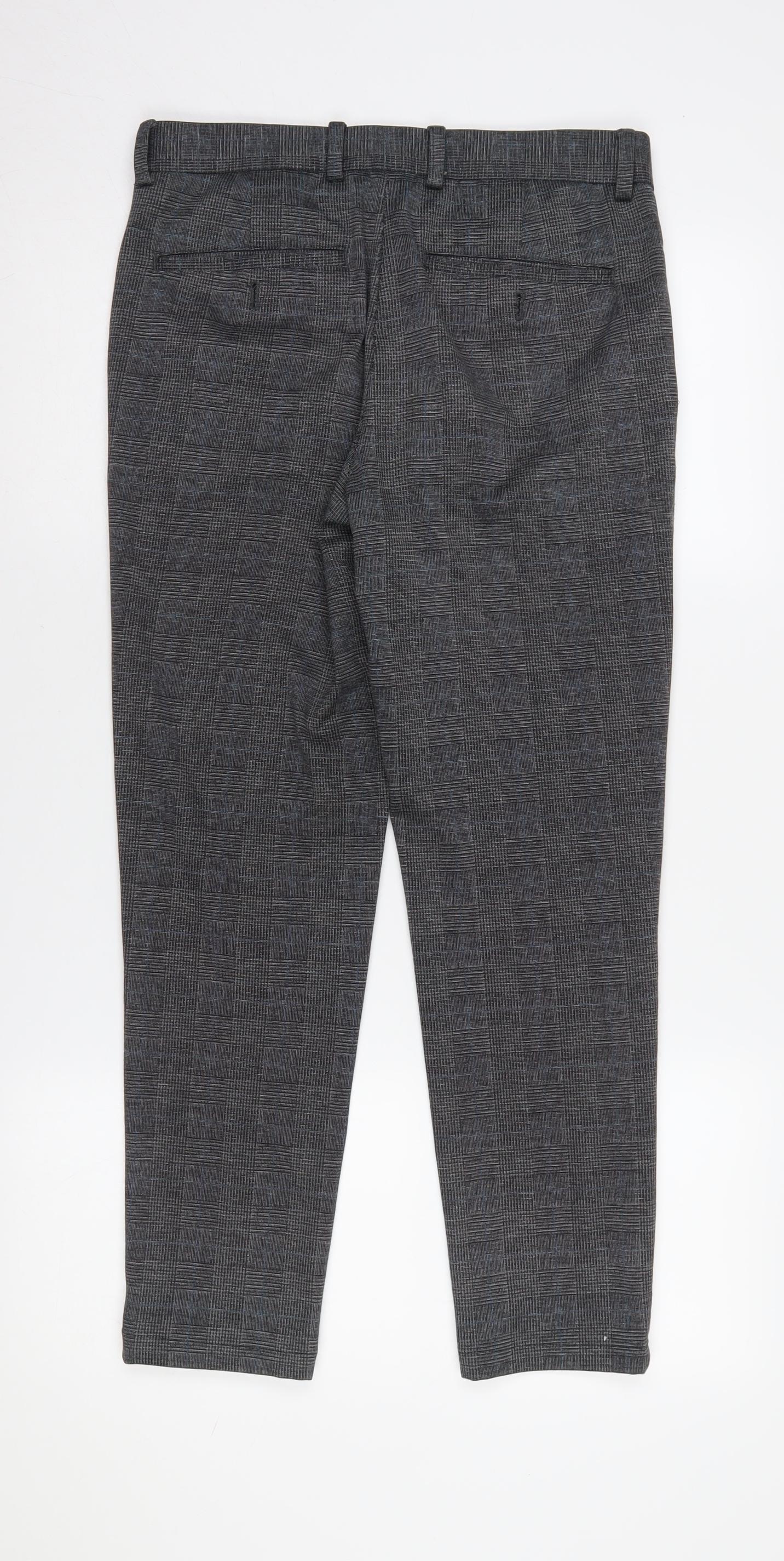 Jack & Jones Men's Grey Slim Chino Trousers M