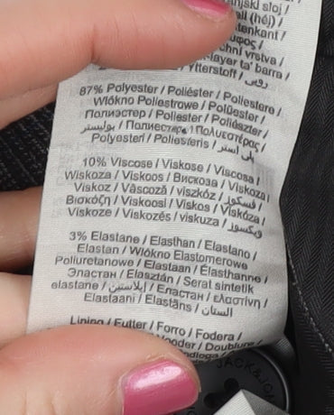 Jack & Jones Men's Grey Slim Chino Trousers M