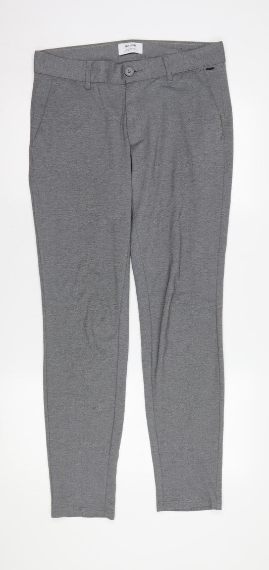 Only & Sons Men's Grey Slim Fit Chino Trousers