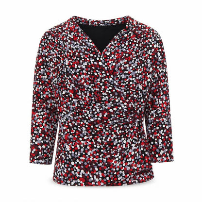 Womens UK Size S CC Multicoloured Wrap Blouse