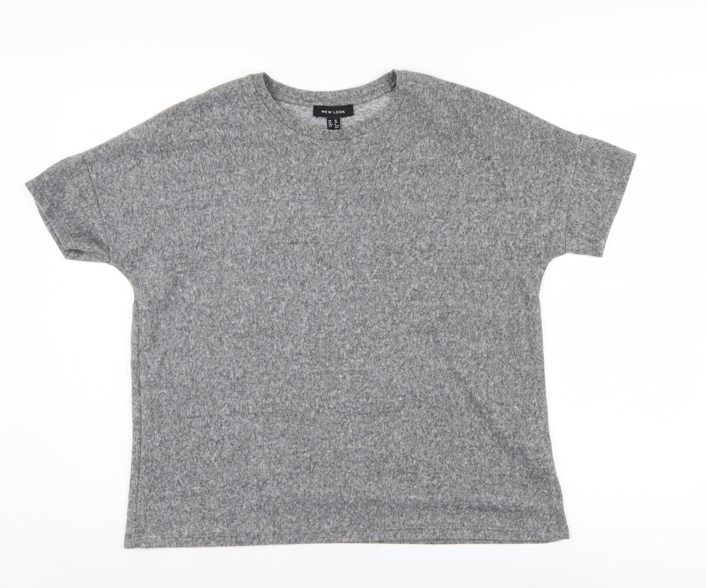New Look Women's Grey Basic Crew Neck T-Shirt Size 10