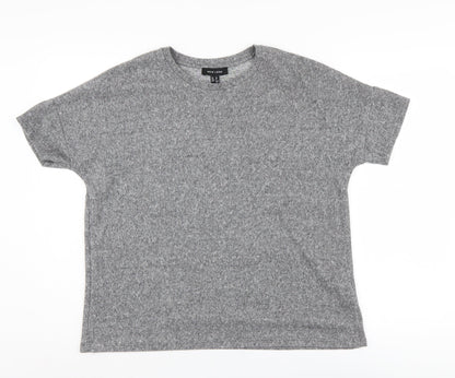 New Look Women's Grey Basic Crew Neck T-Shirt Size 10