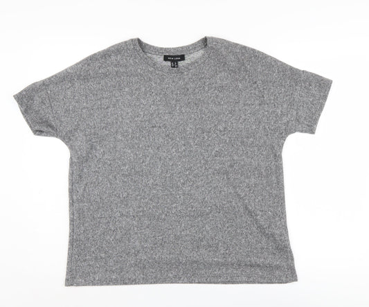 New Look Women's Grey Basic Crew Neck T-Shirt Size 10