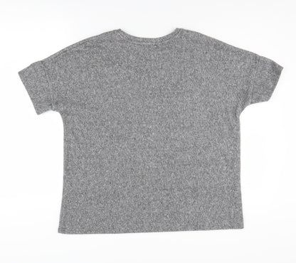 New Look Women's Grey Basic Crew Neck T-Shirt Size 10