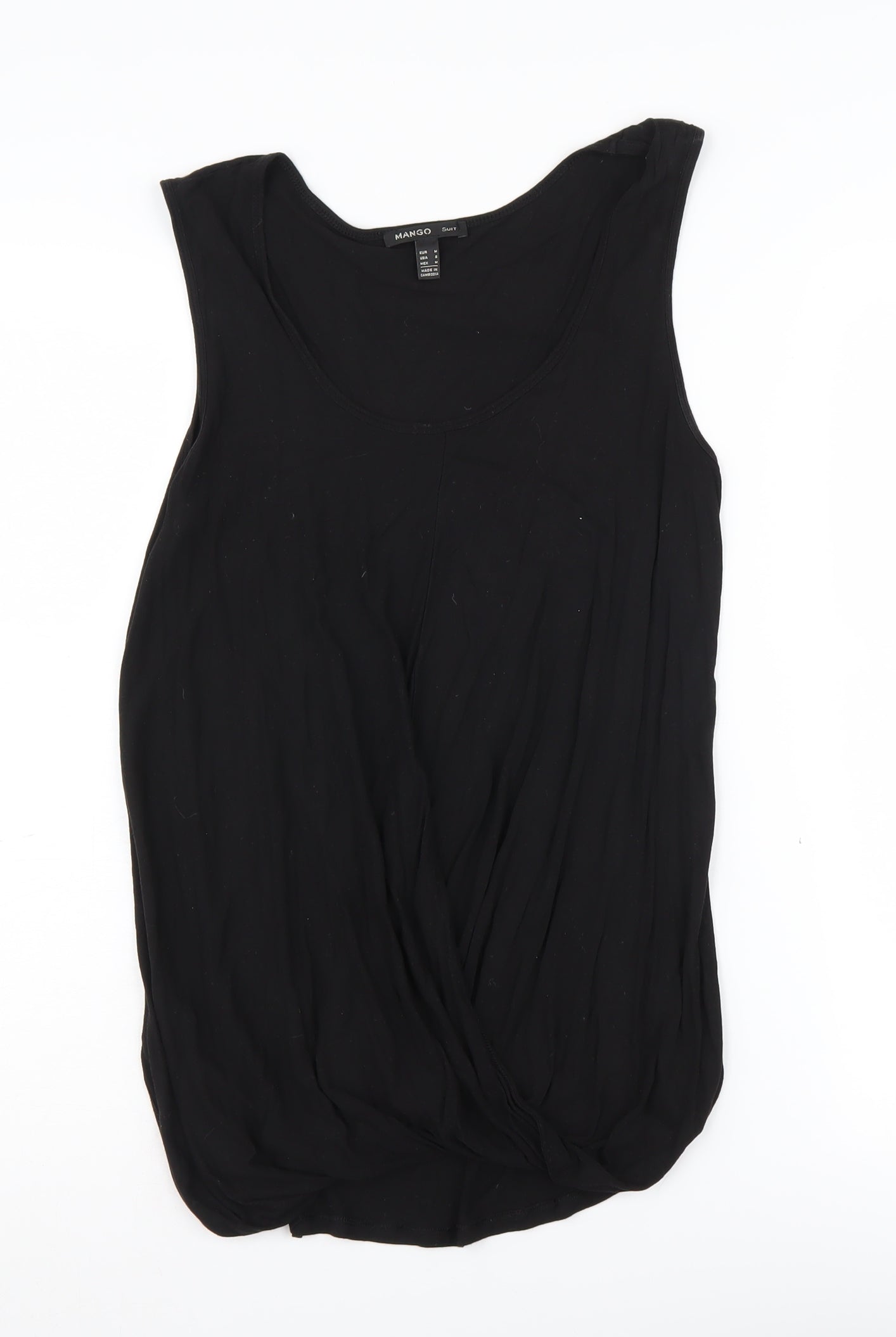 Mango Women's Black Tank Top Size M