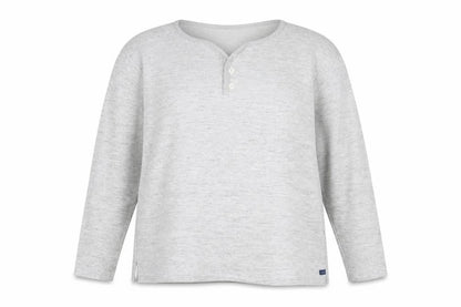 Pro Sport Women's Grey L Henley Jumper, Long Sleeve