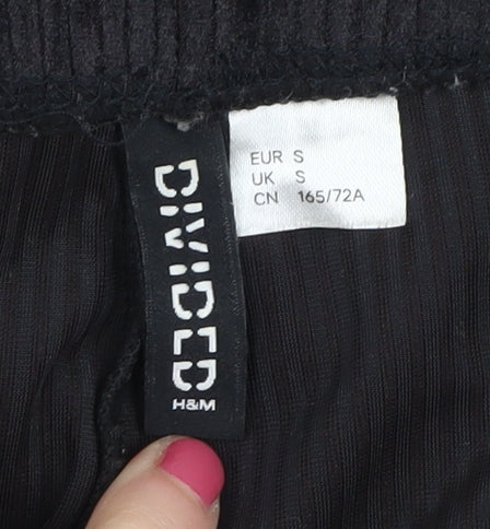 Womens UK Size S H&M  Cropped Black Leggings