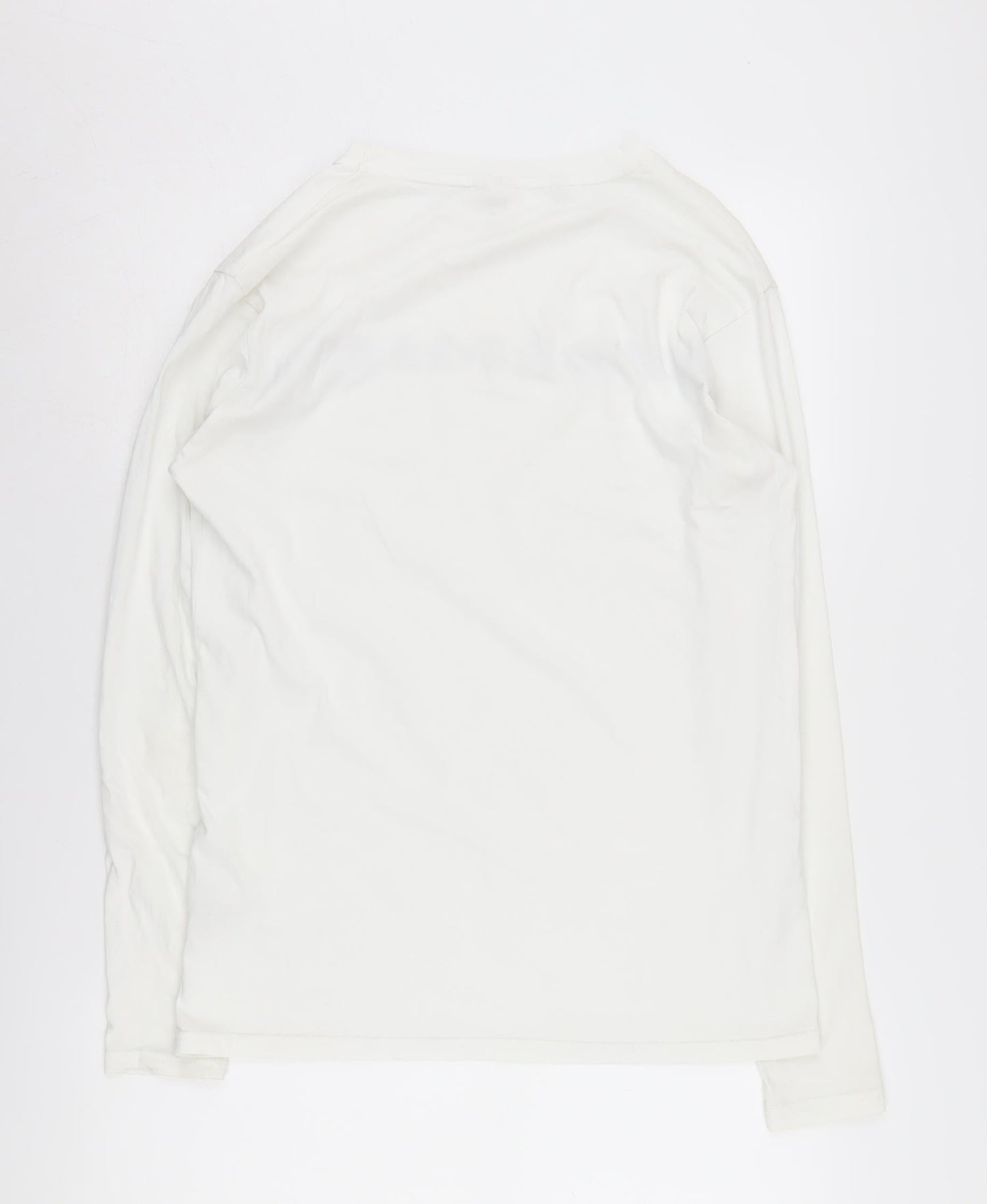 MP Men's White Long Sleeve Crew Neck T-Shirt - S