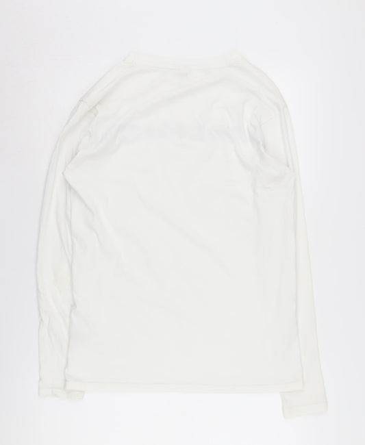 MP Men's White Long Sleeve Crew Neck T-Shirt - S