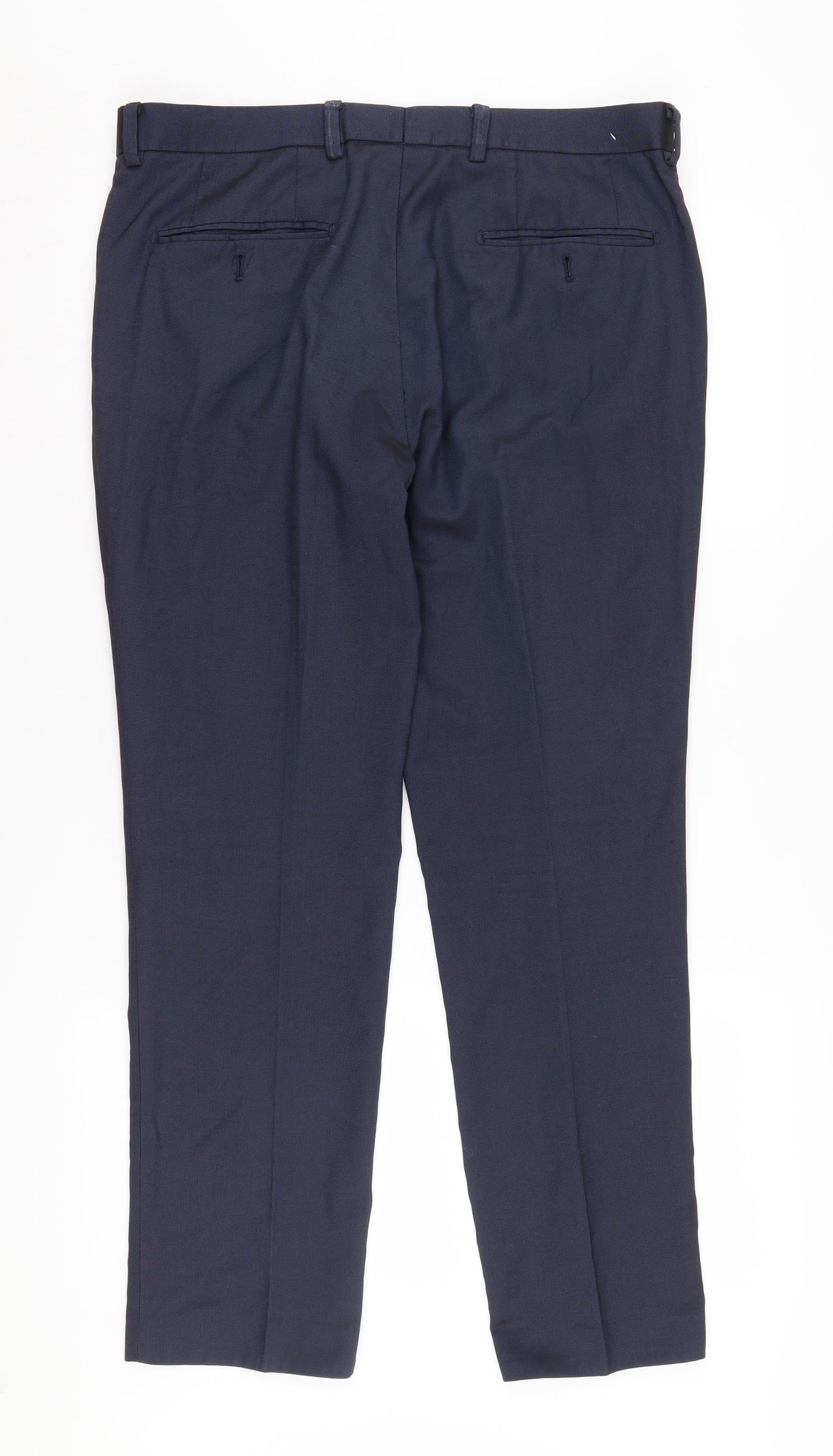 Next Men's Blue Dress Pants - 34 Inch Waist, Regular Fit
