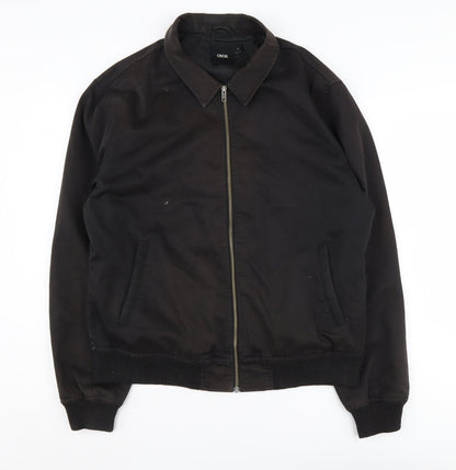 ASOS Men's Black Bomber Jacket Size L Casual Look