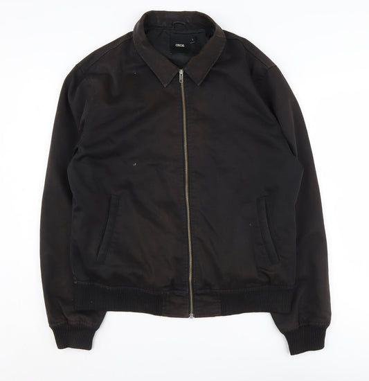 ASOS Men's Black Bomber Jacket Size L Casual Look