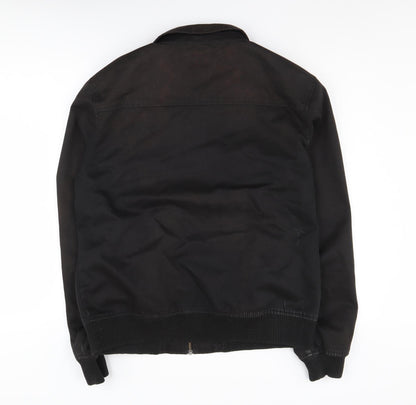 ASOS Men's Black Bomber Jacket Size L Casual Look