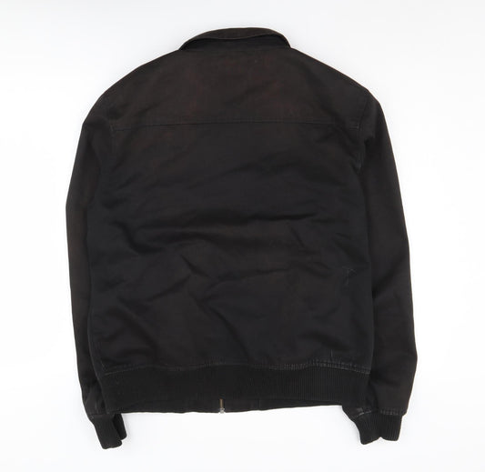 ASOS Men's Black Bomber Jacket Size L Casual Look