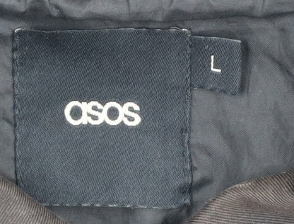 ASOS Men's Black Bomber Jacket Size L Casual Look
