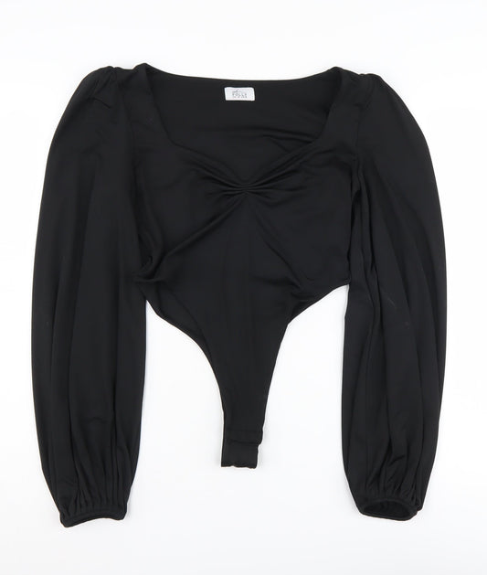 Oh Polly Women's Black Long Sleeve Bodysuit Size 12