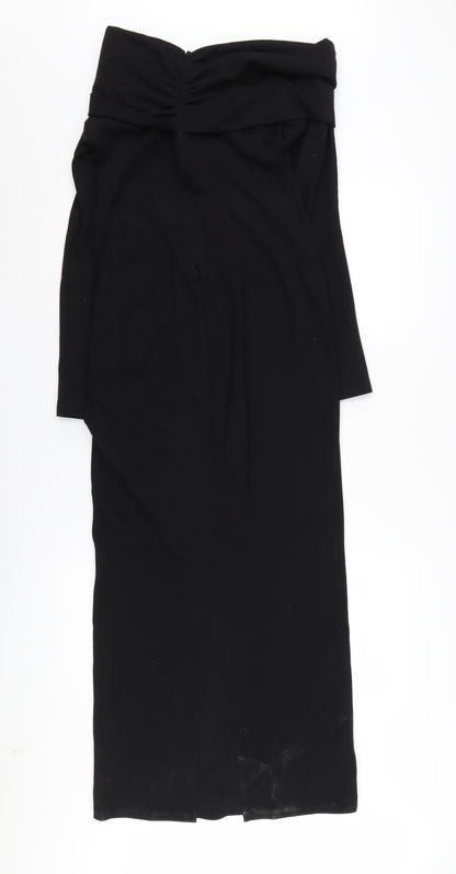 Showpo Women's Black Off Shoulder Bodycon Midi Dress