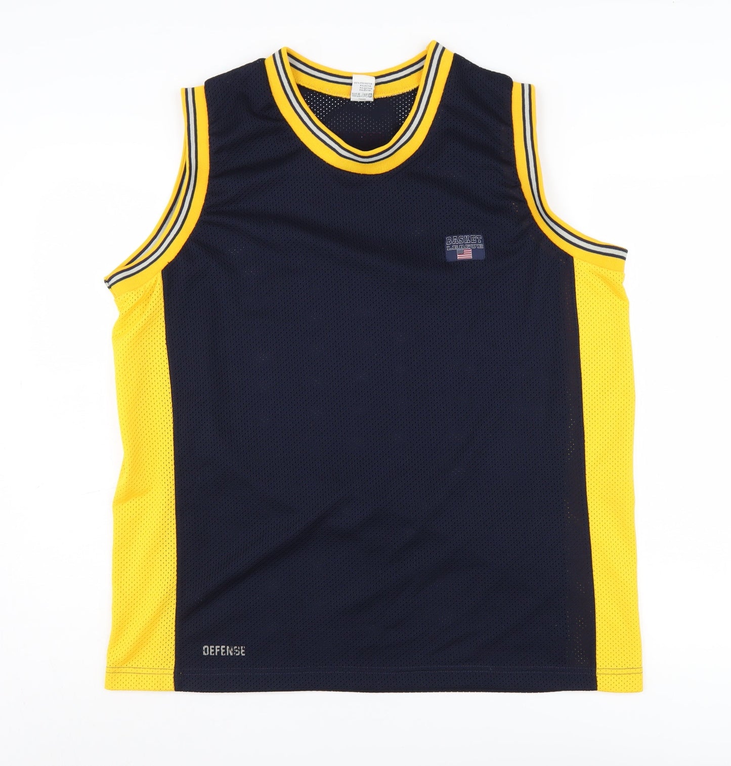 C&A Men's Blue Yellow Basketball Tank Jersey 182