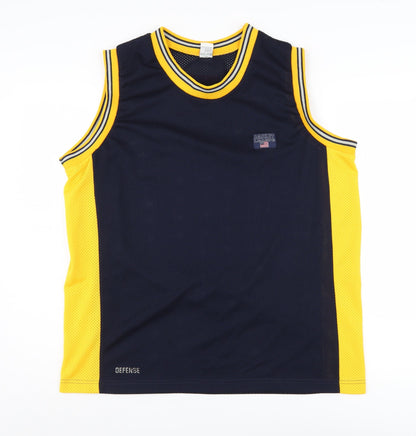 C&A Men's Blue Yellow Basketball Tank Jersey 182
