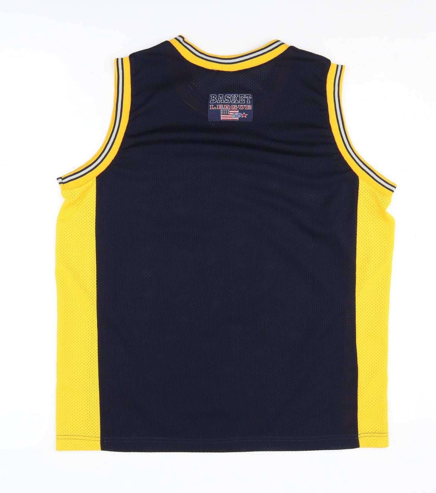 C&A Men's Blue Yellow Basketball Tank Jersey 182