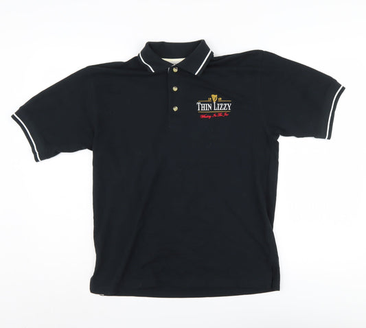 KUSTOM KIT Men's Black XS Polo Shirt Logo Short Sleeve