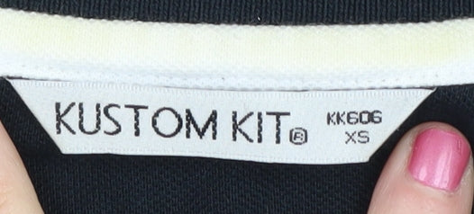 KUSTOM KIT Men's Black XS Polo Shirt Logo Short Sleeve