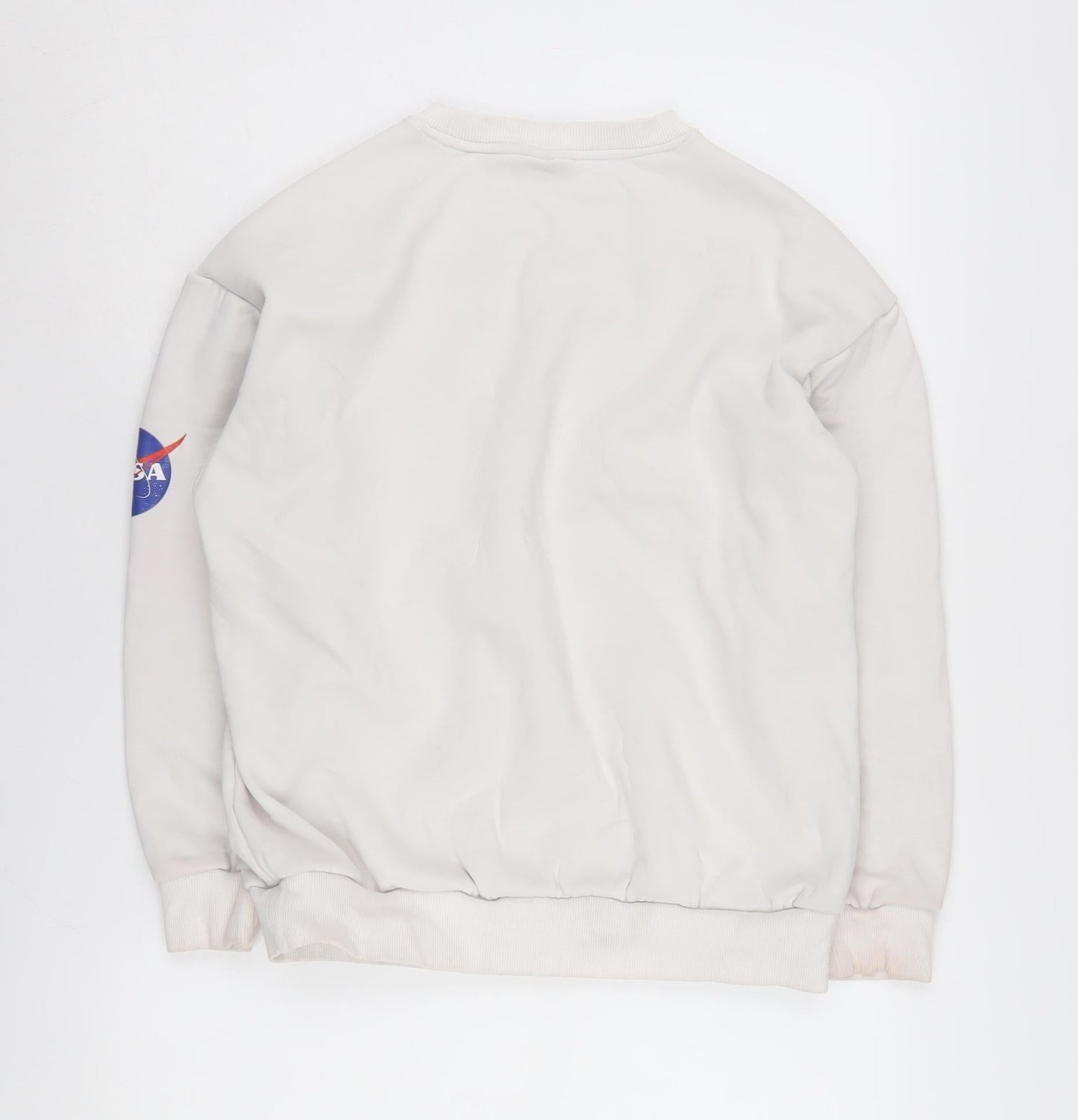 Street Fashion Unisex Kids White NASA Pullover M Sweatshirt
