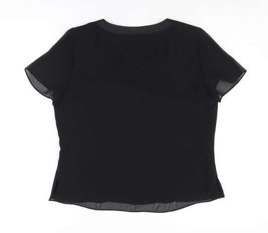 Jacques Vert Women's Black Floral Blouse Size 12