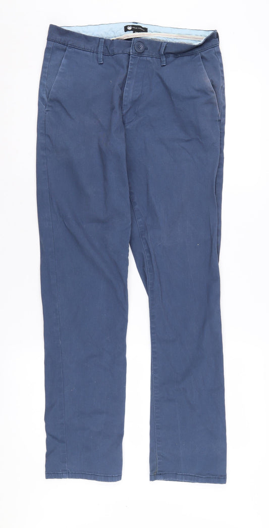 Palm Grove Men's Blue Chino Trousers Size 32