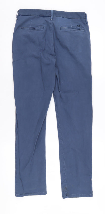 Palm Grove Men's Blue Chino Trousers Size 32