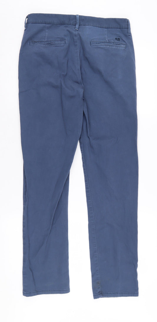 Palm Grove Men's Blue Chino Trousers Size 32
