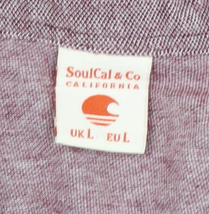SoulCal & Co Men's Red Polo Shirt - Size L
