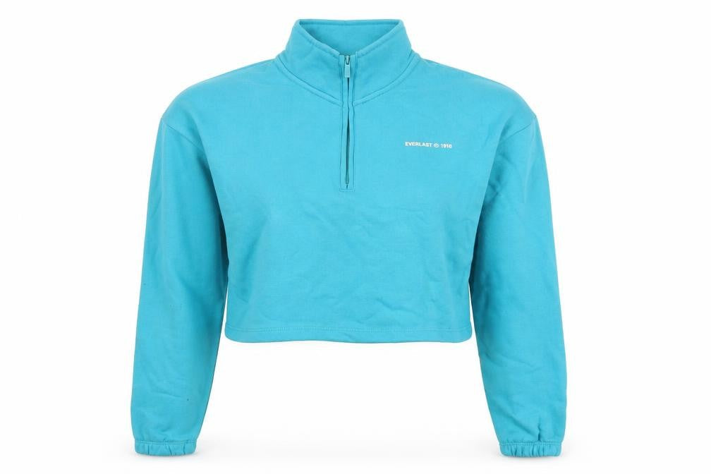 Womens UK Size 12 Everlast Blue Henley Sweatshirt