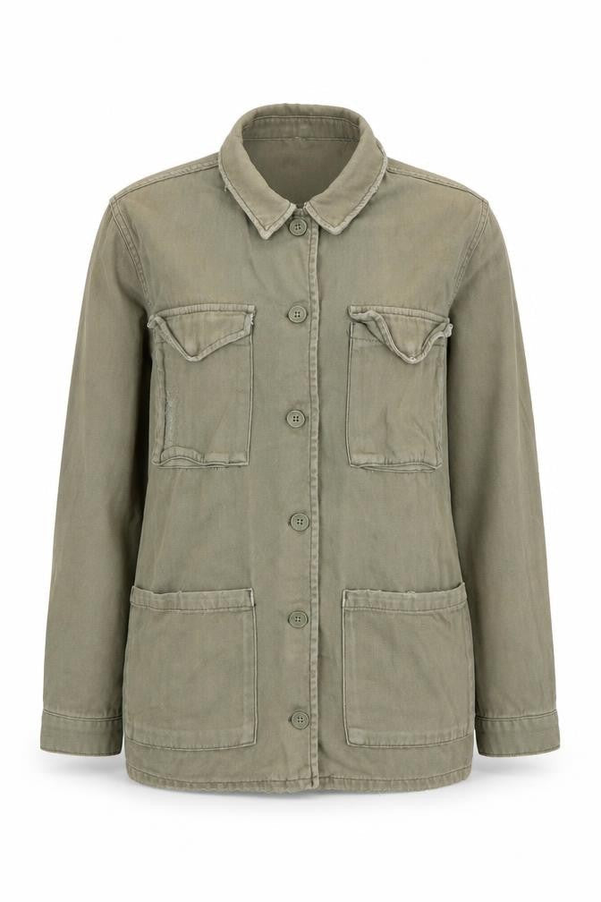 Womens UK Size 10 Topshop Green Military Jacket