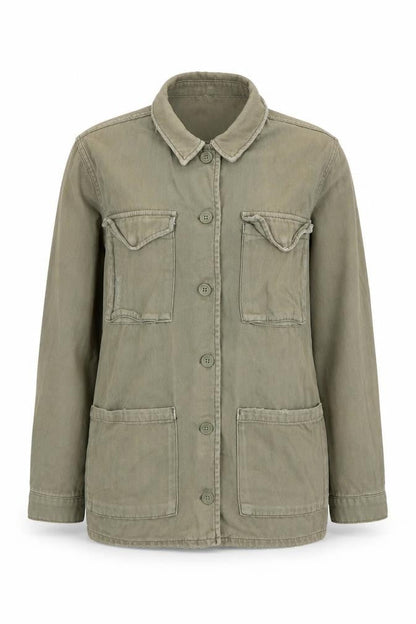 Womens UK Size 10 Topshop Green Military Jacket
