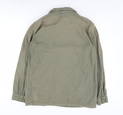 Womens UK Size 10 Topshop Green Military Jacket