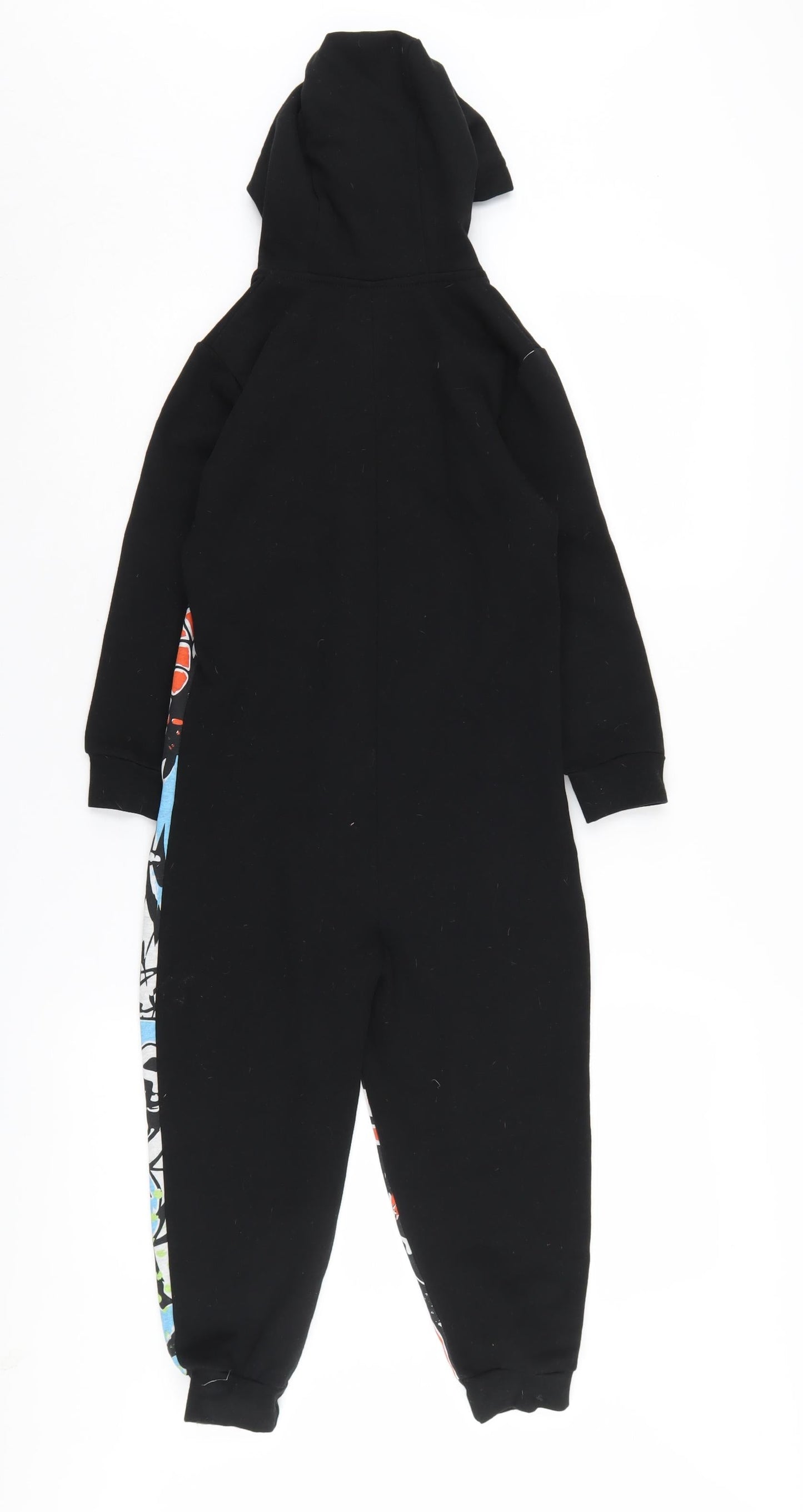 Marvel Boys Black Multicolour 6-7 Years One Piece Hooded Sleepsuit